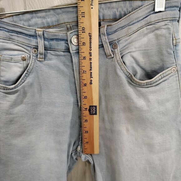 And Denim Button Fly Tapered Leg Skinny Leg Jeans Size 32 - Picture 10 of 10